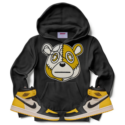 Misguided Chenille (Retro 1 Taxi) Hoodie - Black - Misguided
