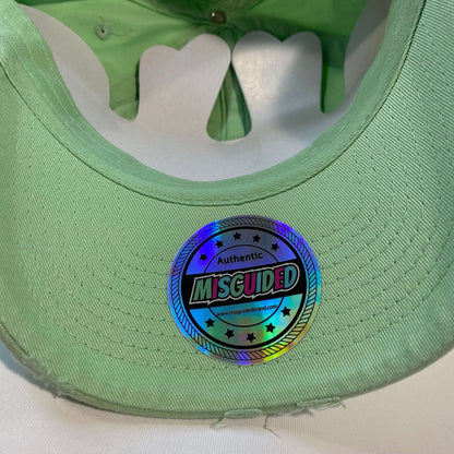 Misguided Distressed Dad Hat - Mint - Misguided