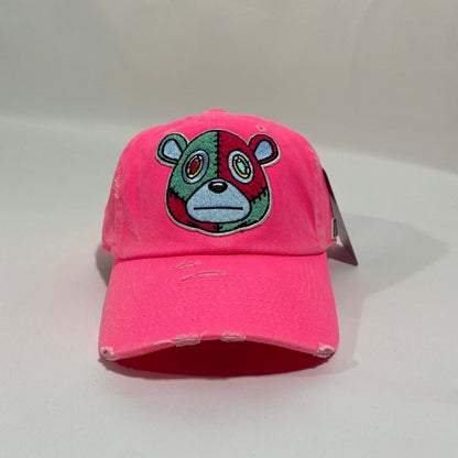 Misguided Distressed Dad Hat - Neon Pink - Misguided