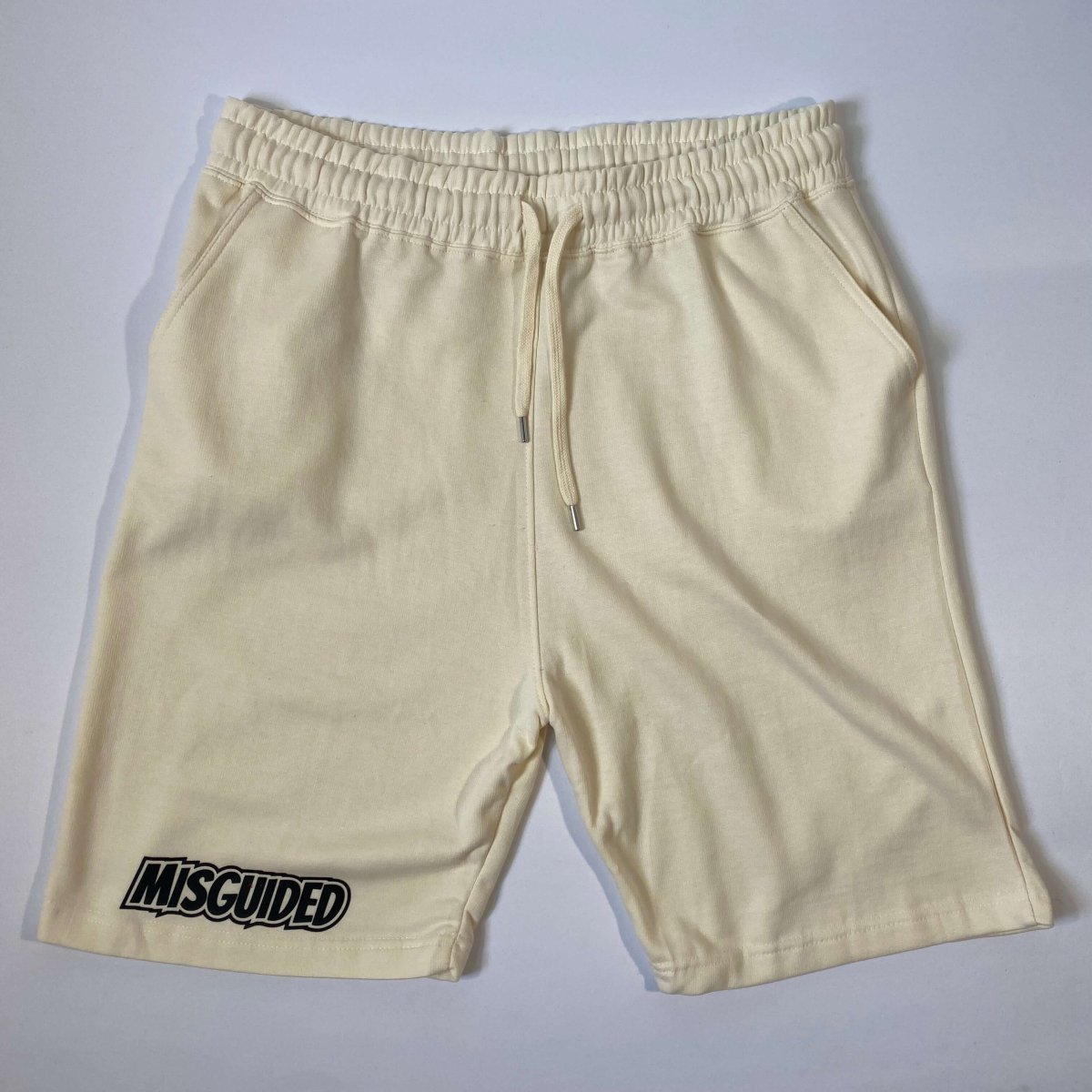 Misguided Jogger Shorts - Off White - Misguided