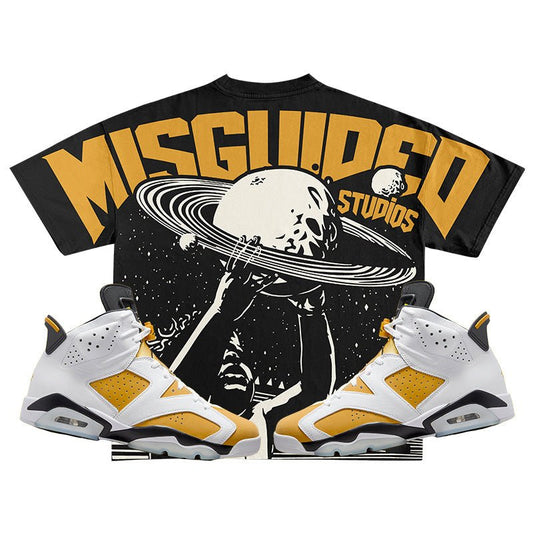 Misguided Studios (Air Jordan 6 Retro High OG Yellow Ochre) T-Shirt - Misguided