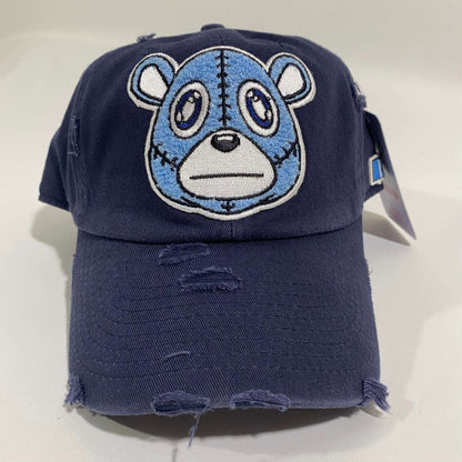 Misguided (UNC 6's) Distressed Dad Hat - Navy Blue - Misguided