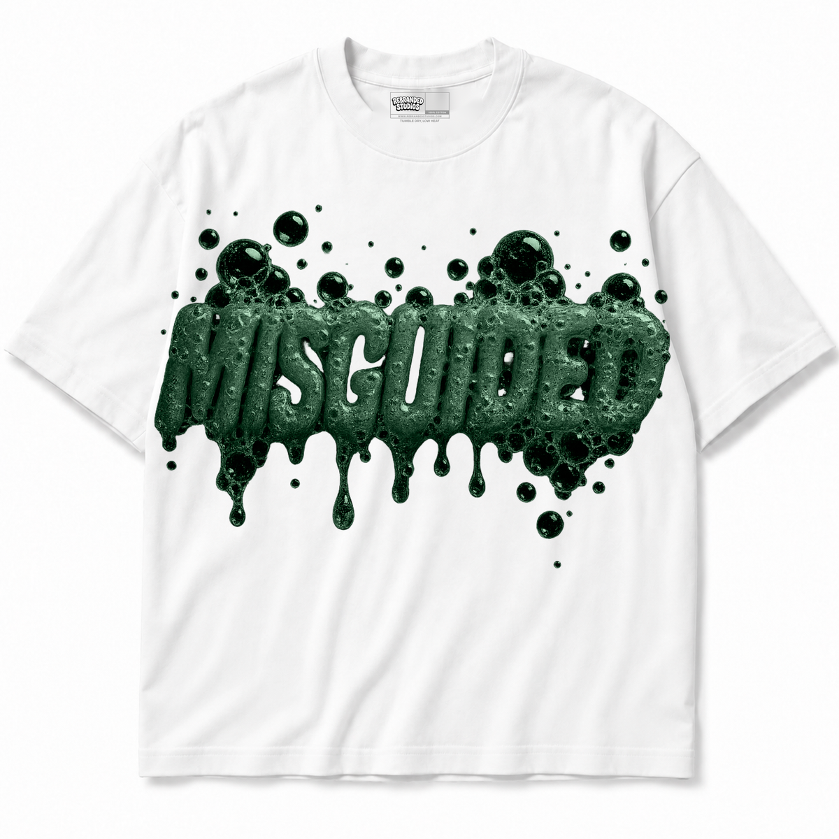 Bubblez Air Jordan 12 Bucks white graphic T-shirt front without sneakers