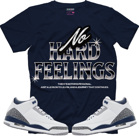 No Hard Feelings (Air Jordan 3 White Navy) T-Shirt - Misguided