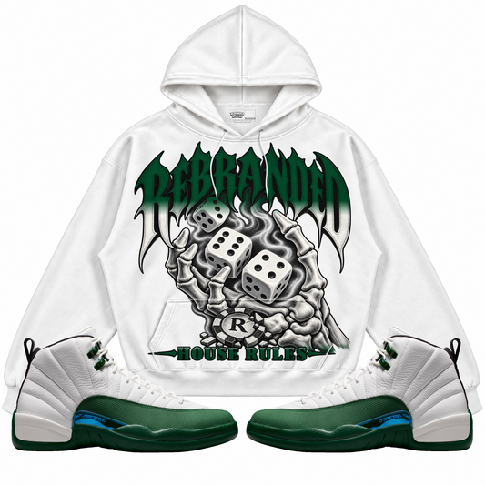 Rebranded Studios apparel — front styled with matching sneakers