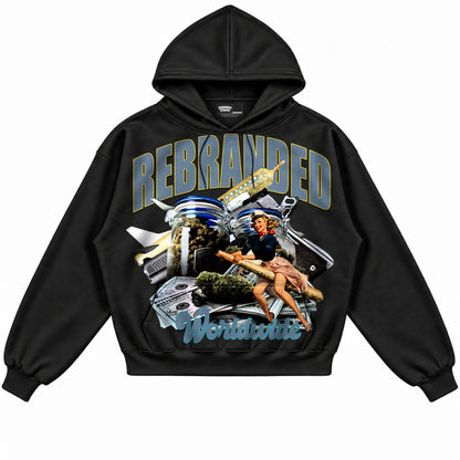 Rebranded Studios apparel — front without sneakers