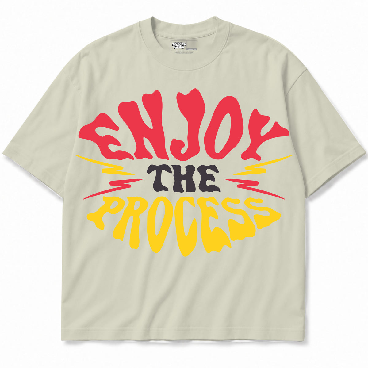 Rebranded Studios apparel — front without sneakers