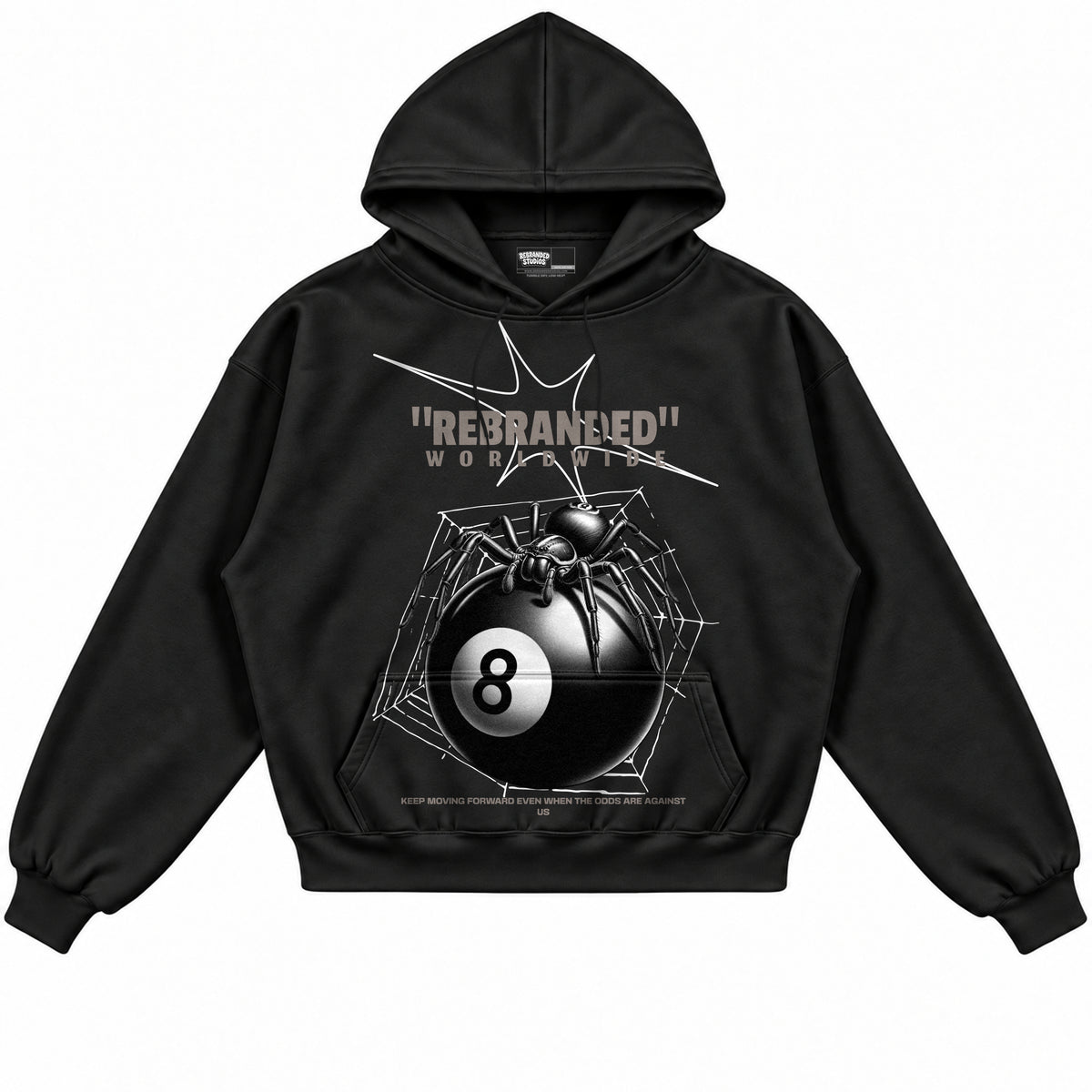 Rebranded Studios apparel — front without sneakers