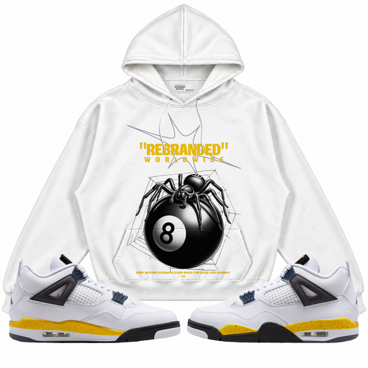 Rebranded Studios apparel — front styled with matching sneakers