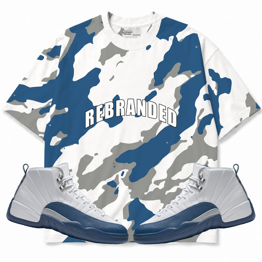 Rebranded Studios apparel — front styled with matching sneakers