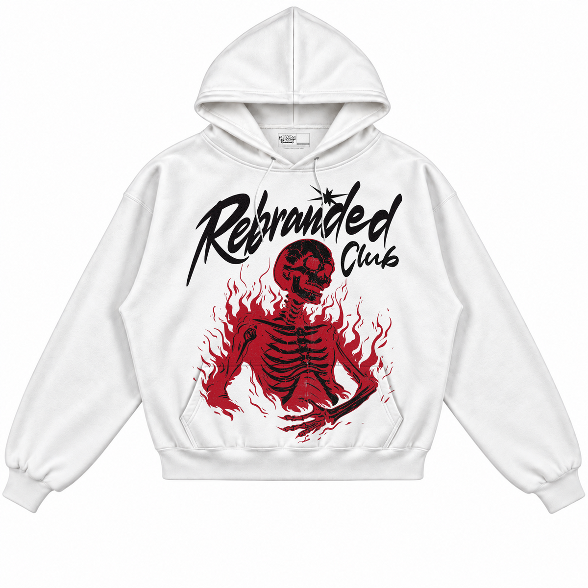 Rebranded Studios apparel — front without sneakers