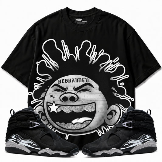 Rebranded Studios apparel — front styled with matching sneakers