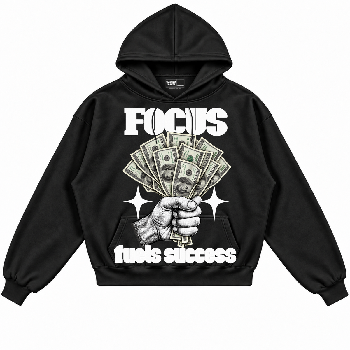 Rebranded Studios apparel — front without sneakers