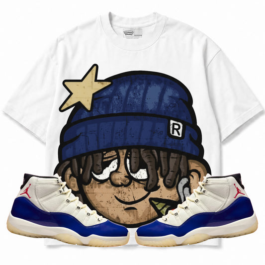 Rebranded Studios apparel — front styled with matching sneakers