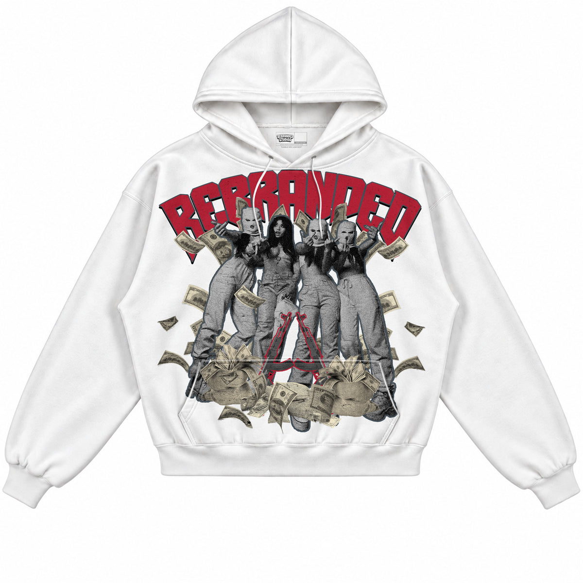 Rebranded Studios apparel — front without sneakers