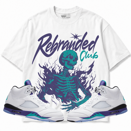 Rebranded Studios apparel — front styled with matching sneakers