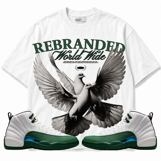 Rebranded Studios apparel — front styled with matching sneakers