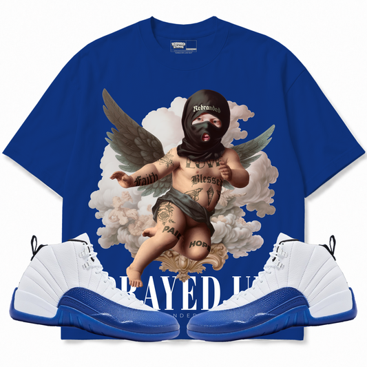 Rebranded Studios apparel — front styled with matching sneakers