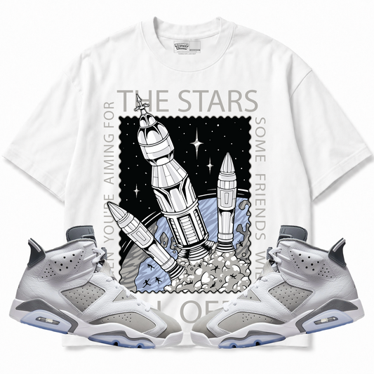 Rebranded Studios apparel — front styled with matching sneakers