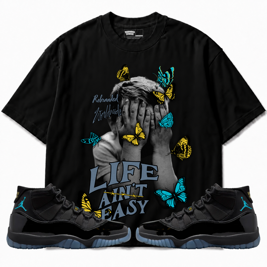 Rebranded Studios apparel — front styled with matching sneakers