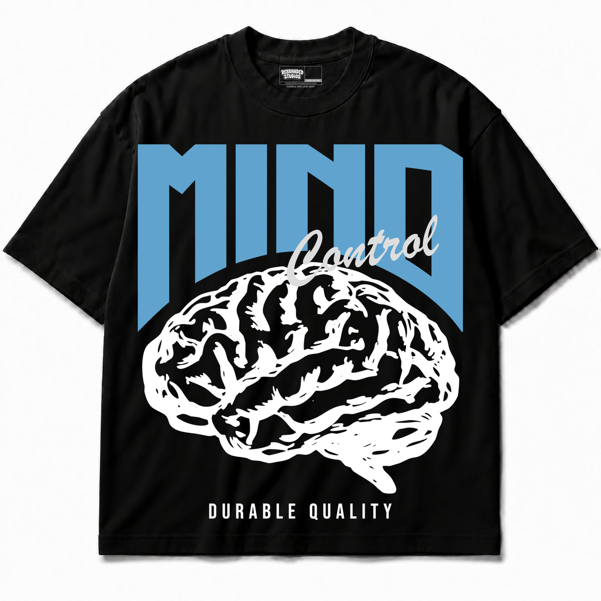 Rebranded Studios apparel — front without sneakers