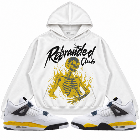 Rebranded Studios apparel — front styled with matching sneakers