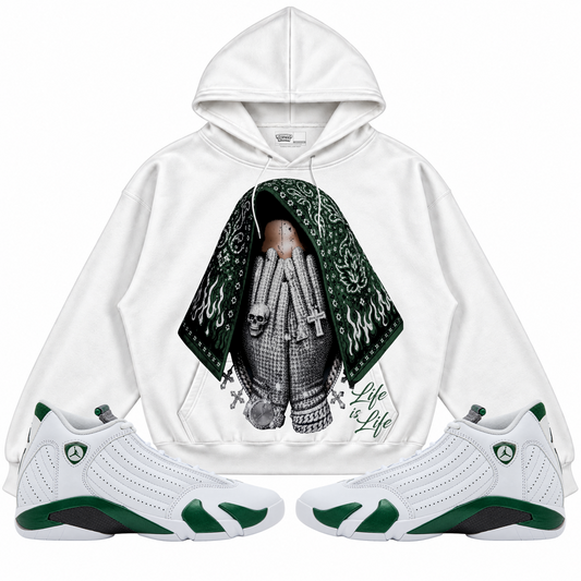Rebranded Studios apparel — front styled with matching sneakers