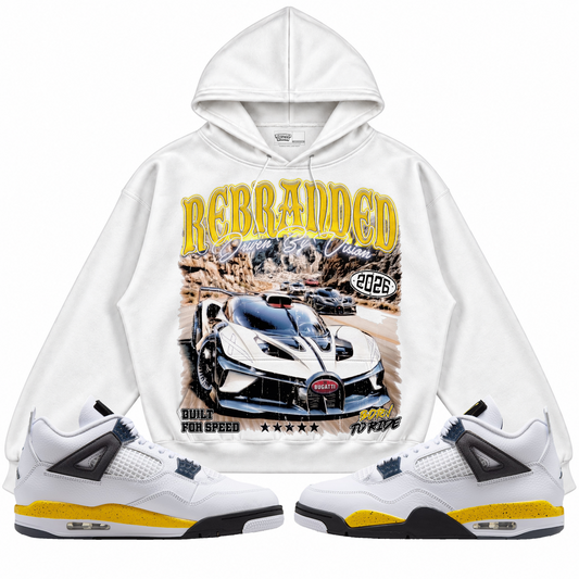 Rebranded Studios apparel — front styled with matching sneakers