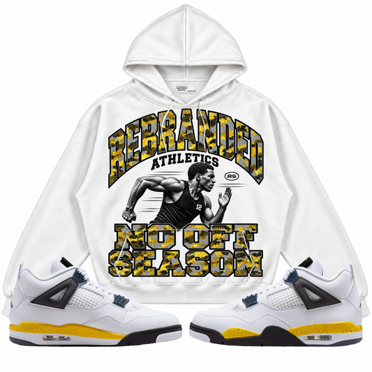 Rebranded Studios apparel — front styled with matching sneakers