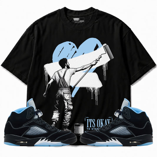 Rebranded Studios apparel — front styled with matching sneakers