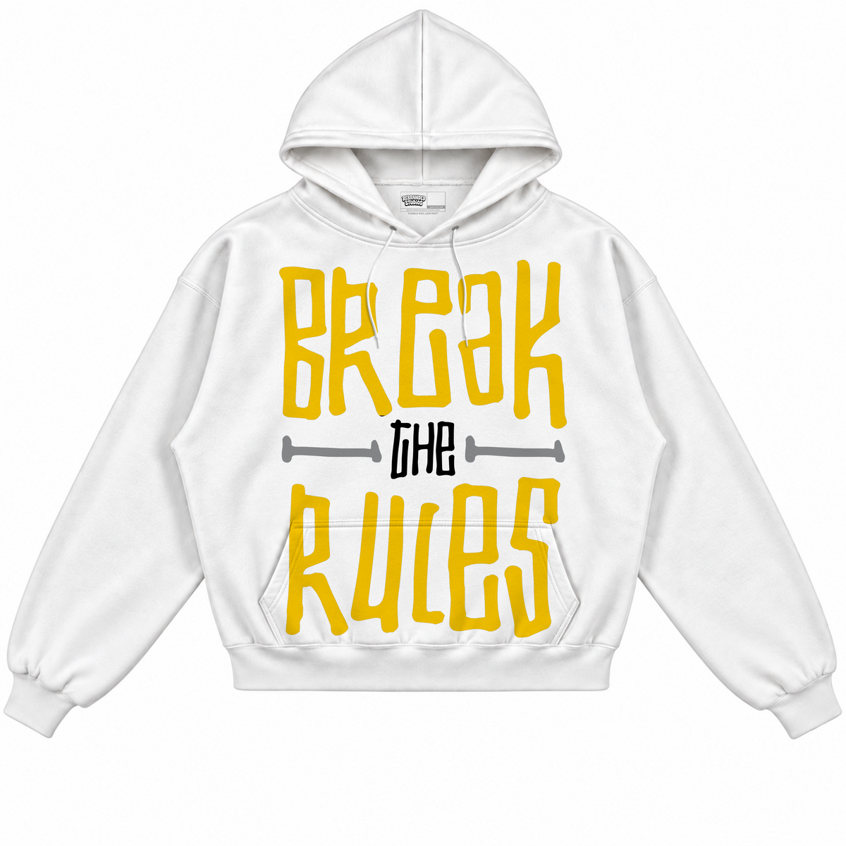 Rebranded Studios apparel — front without sneakers