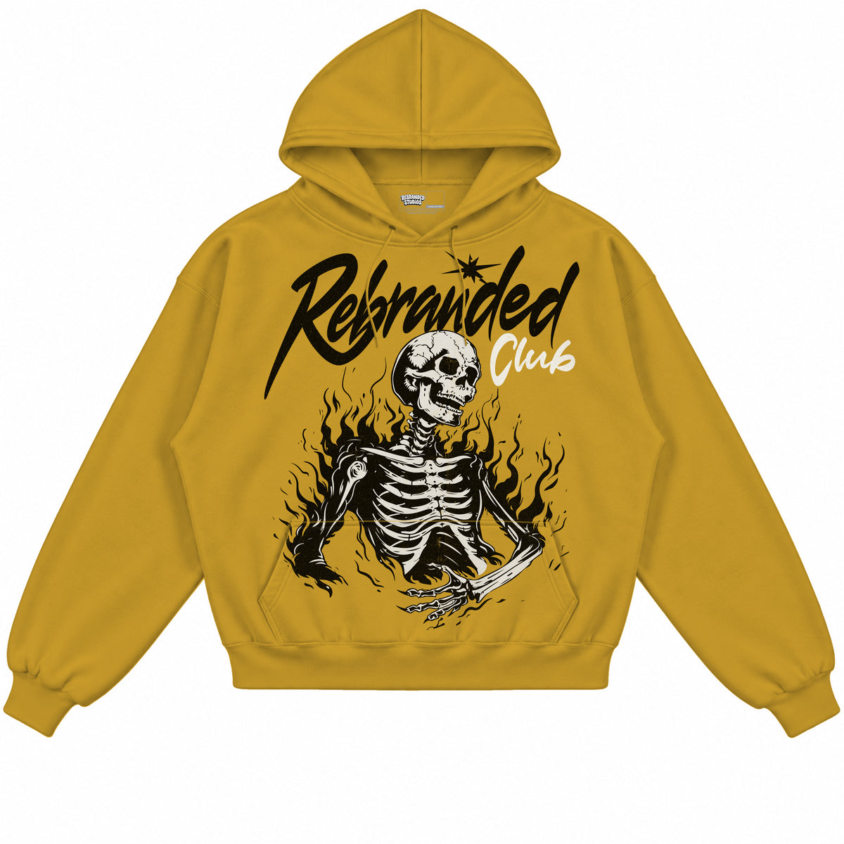 Rebranded Studios apparel — front without sneakers