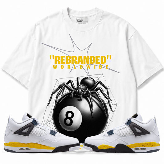 Rebranded Studios apparel — front styled with matching sneakers