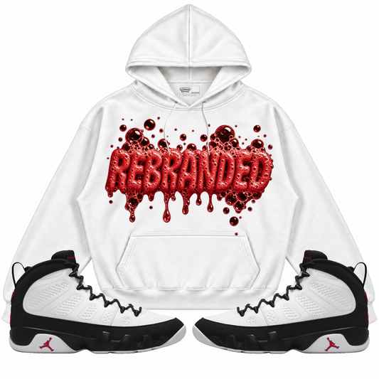 Rebranded Studios apparel — front styled with matching sneakers