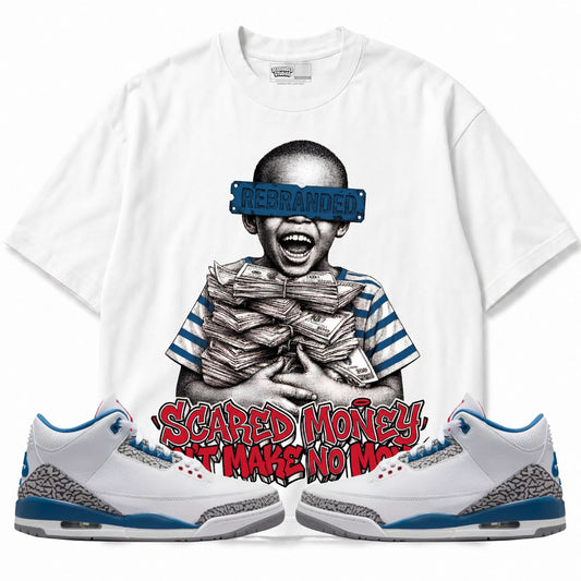 Rebranded Studios apparel — front styled with matching sneakers