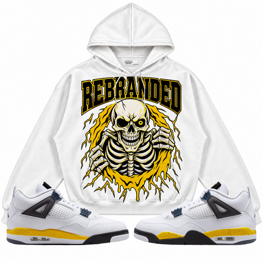 Rebranded Studios apparel — front styled with matching sneakers