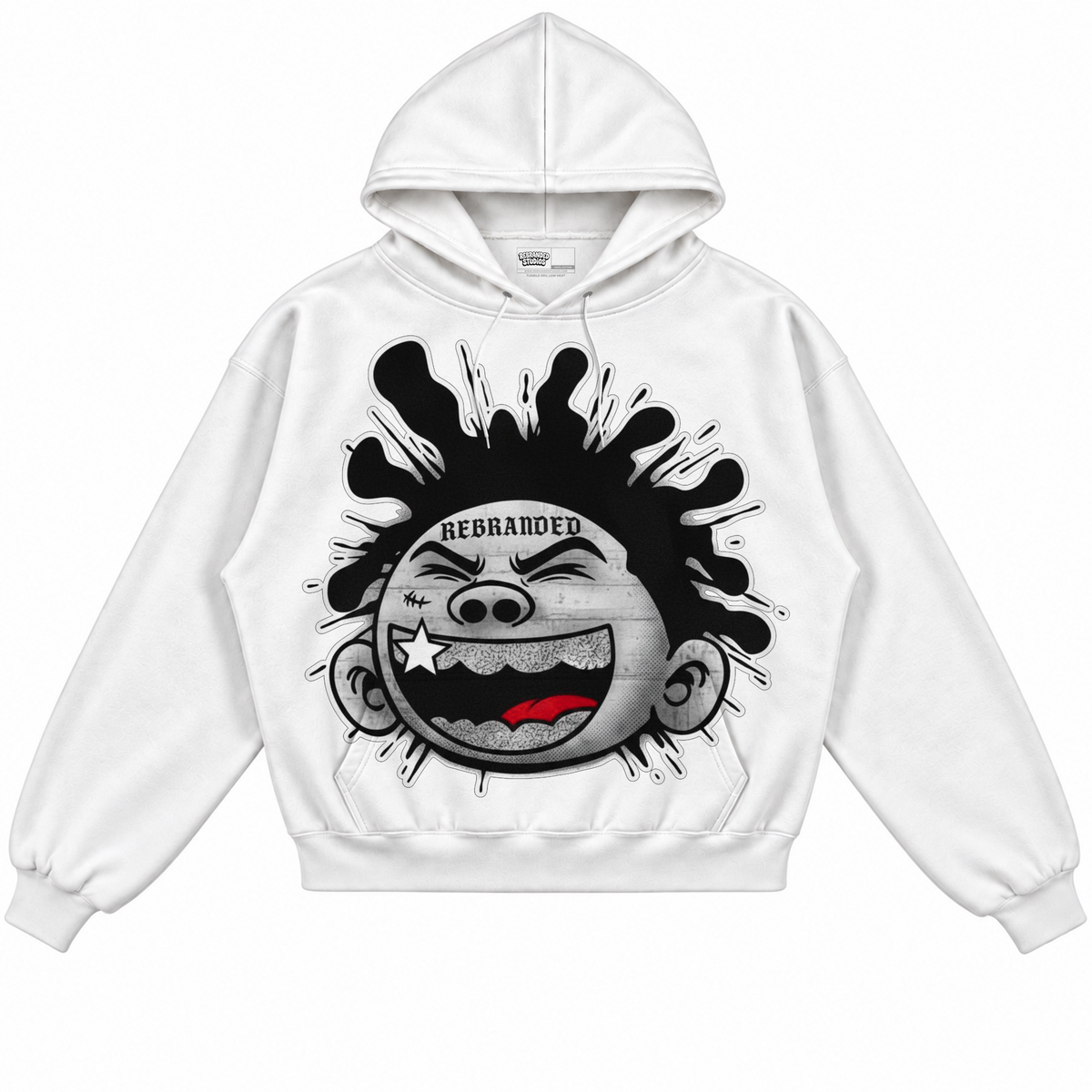 Rebranded Studios apparel — front without sneakers