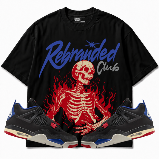Rebranded Studios apparel — front styled with matching sneakers