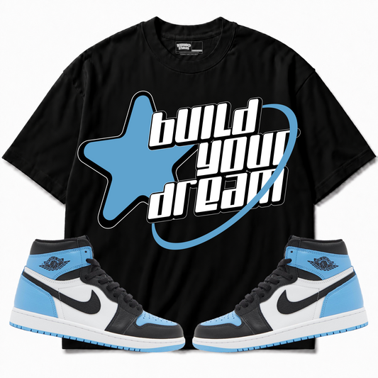 Rebranded Studios apparel — front styled with matching sneakers