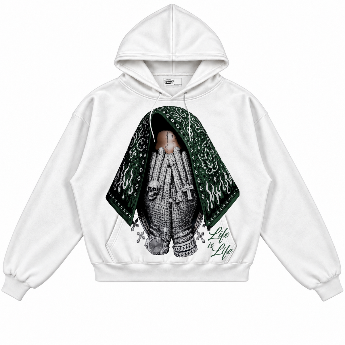 Rebranded Studios apparel — front without sneakers