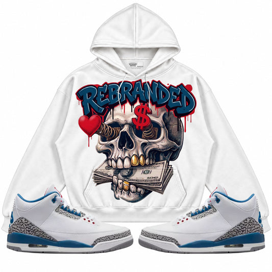 Rebranded Studios apparel — front styled with matching sneakers
