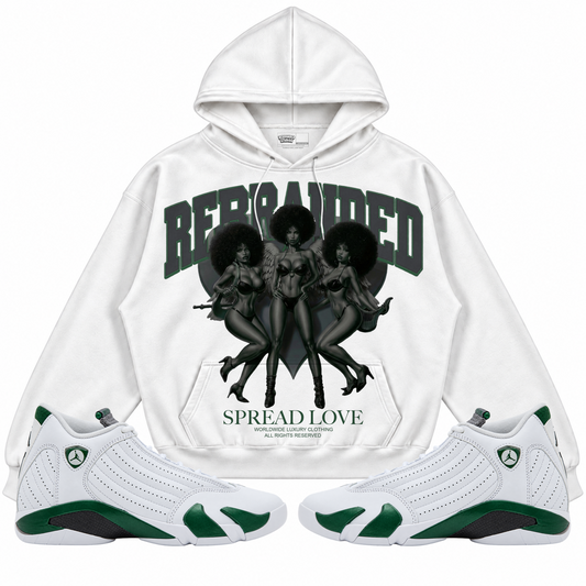 Rebranded Studios apparel — front styled with matching sneakers
