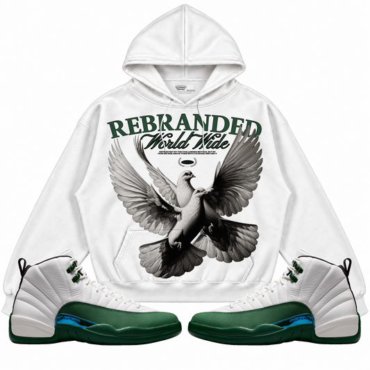 Rebranded Studios apparel — front styled with matching sneakers