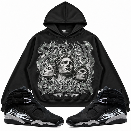 Rebranded Studios apparel — front styled with matching sneakers