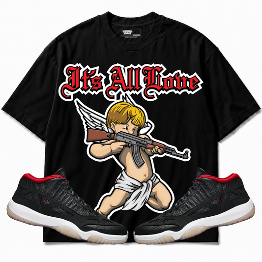 Rebranded Studios apparel — front styled with matching sneakers