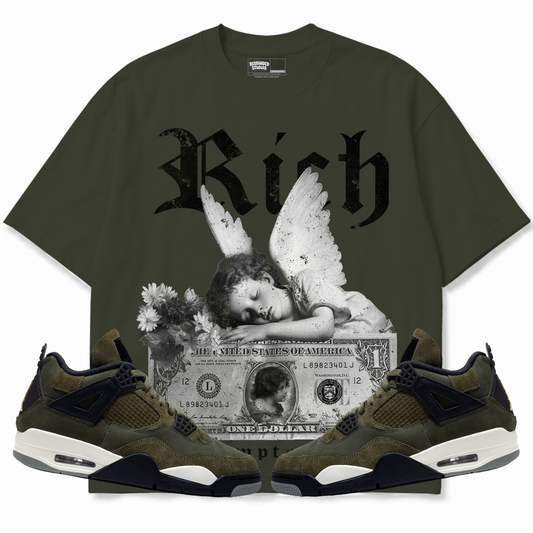 Rebranded Studios apparel — front styled with matching sneakers