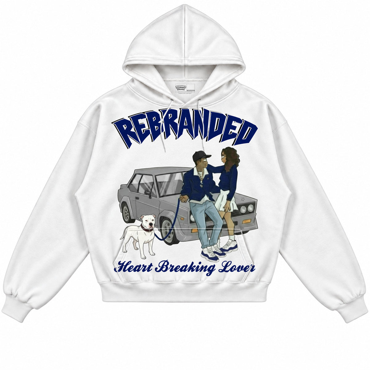 Rebranded Studios apparel — front without sneakers
