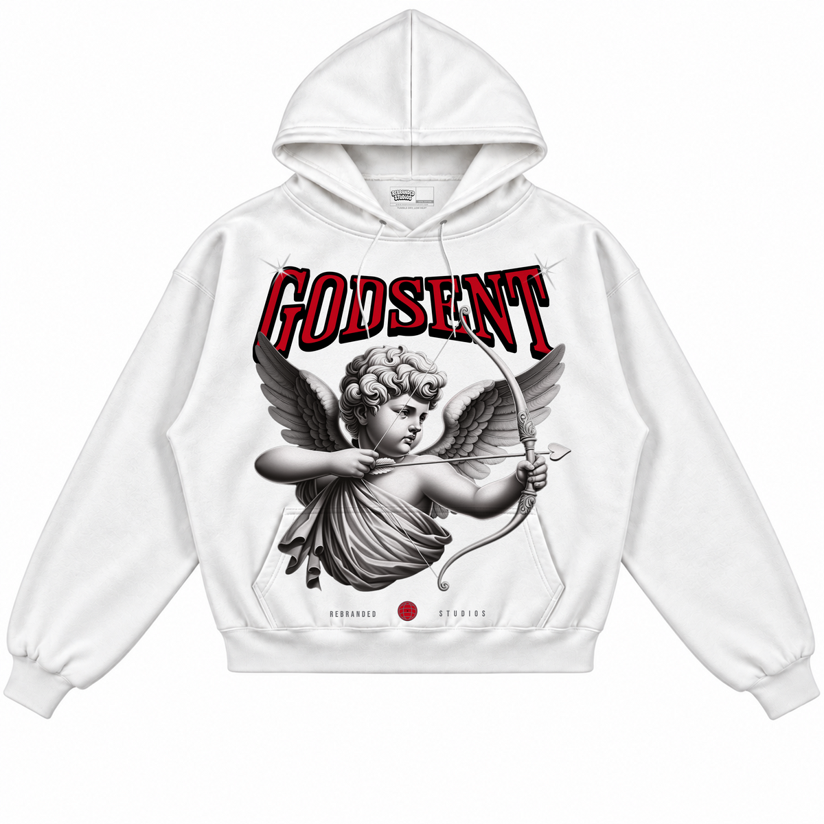 Rebranded Studios apparel — front without sneakers