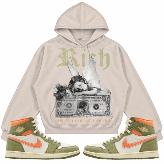 Rebranded Studios apparel — front styled with matching sneakers