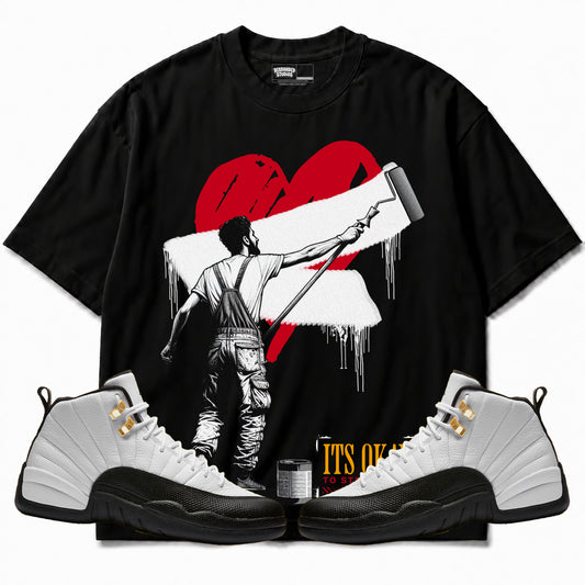 Rebranded Studios apparel — front styled with matching sneakers
